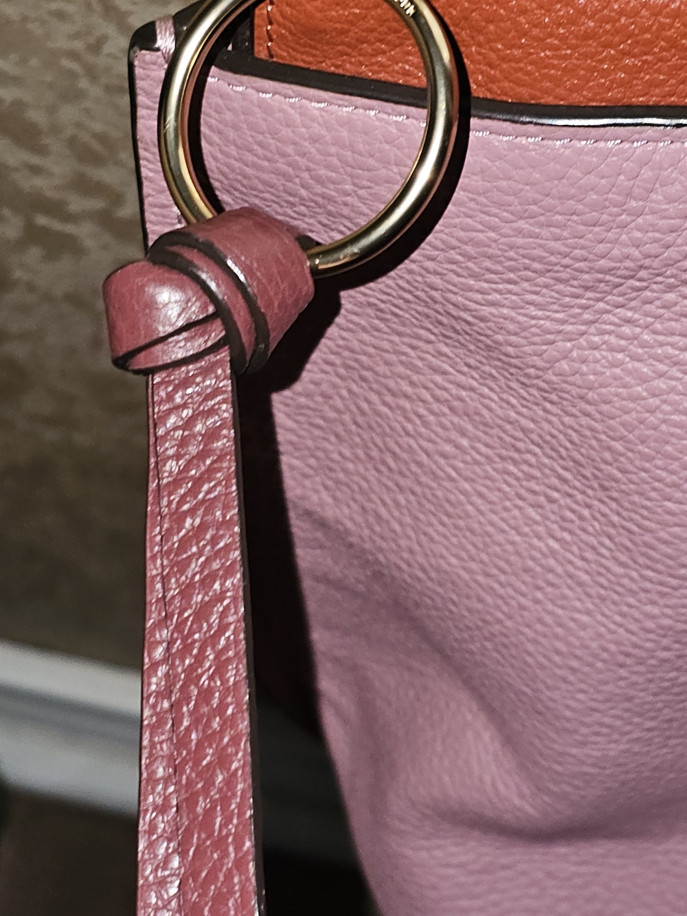 Coach Pink Leather Tote with Scarf Accent - Picture 10 of 11